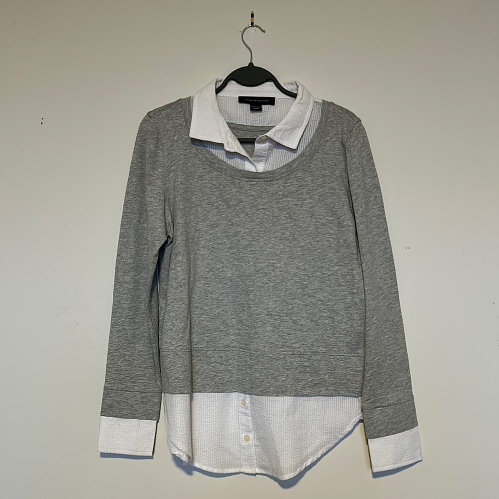 Tommy Hilfiger Two-In-One Sweater & Collared Button-Up